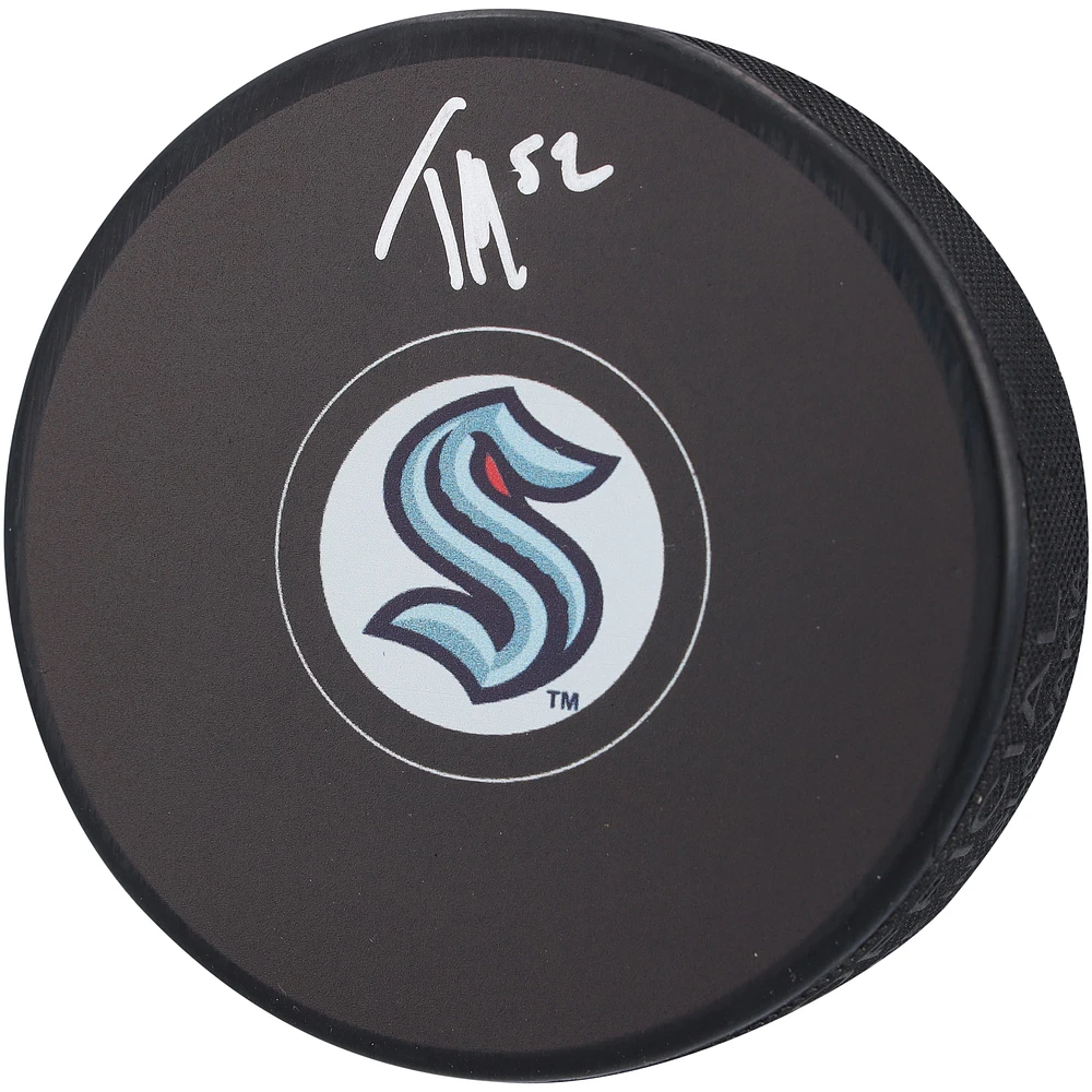 Tye Kartye Seattle Kraken Autographed Hockey Puck