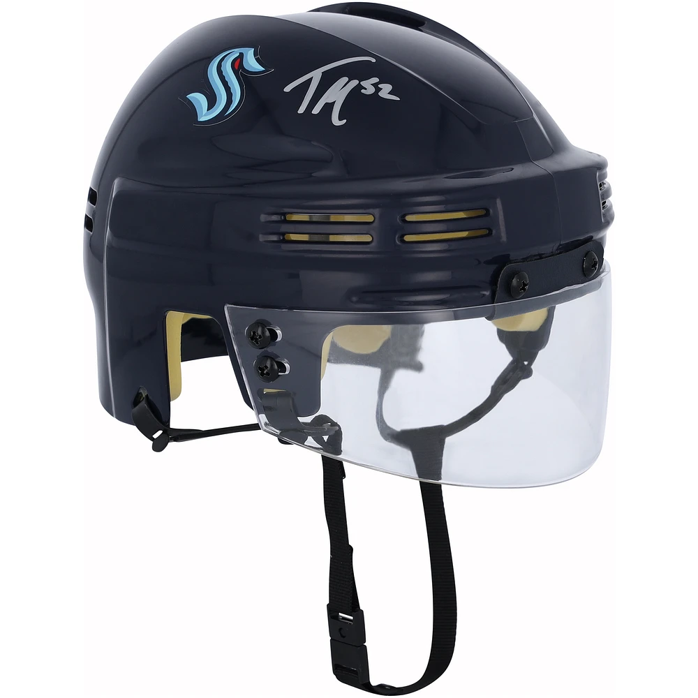Tye Kartye Seattle Kraken Autographed Navy Mini Helmet