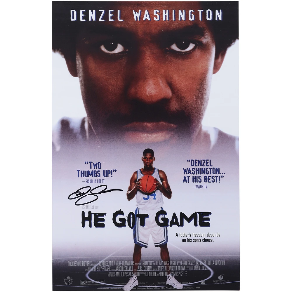 Ray Allen He Got Game Autographed 11" x 17" Movie Poster