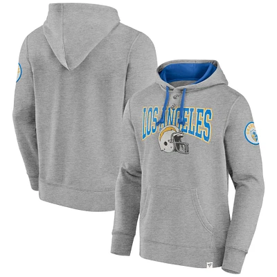 Men's Fanatics Gray Los Angeles Chargers Label Maker Pullover Hoodie