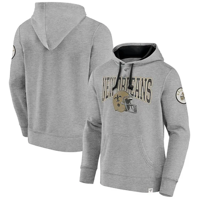 Men's Fanatics Black New Orleans Saints Label Maker Pullover Hoodie