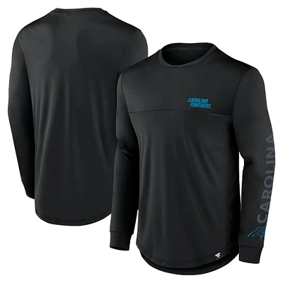 Men's Fanatics Black Carolina Panthers Blackout Long Sleeve T-Shirt