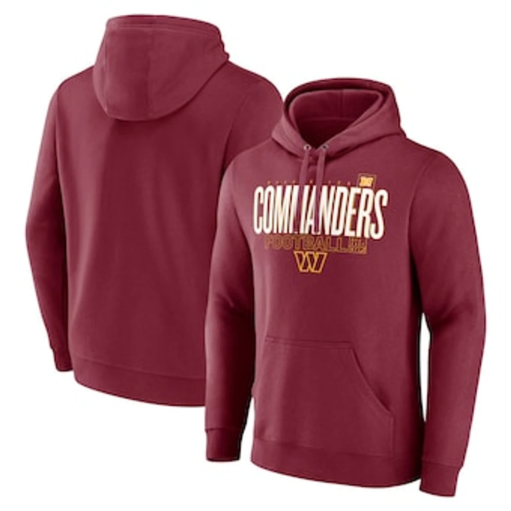 Men's Fanatics Burgundy Washington Commanders Pylon Outline Pullover Hoodie