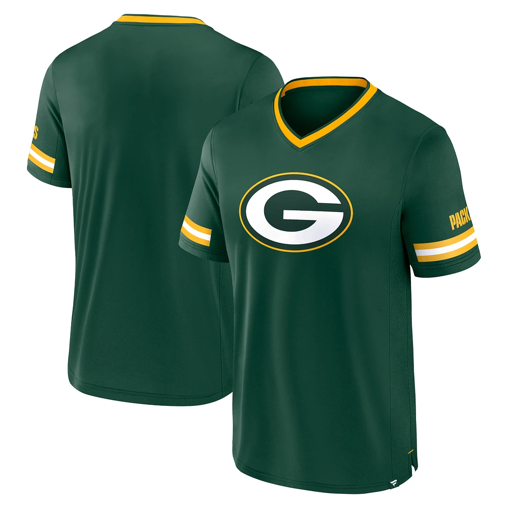 Men's Fanatics Green Green Bay Packers Stripe Stacking T-Shirt