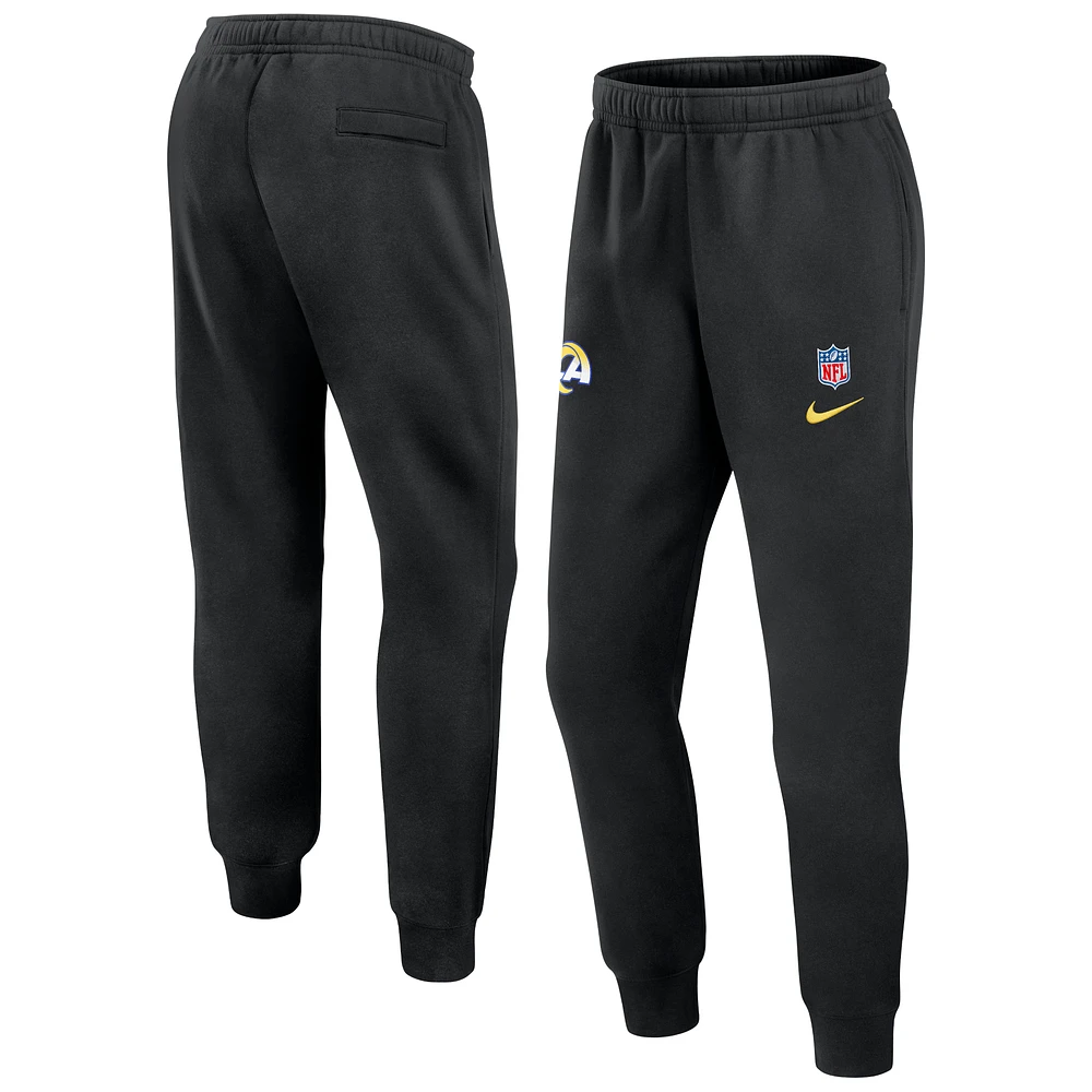 Men's Nike Black Los Angeles Rams 2024 Sideline Club Pants