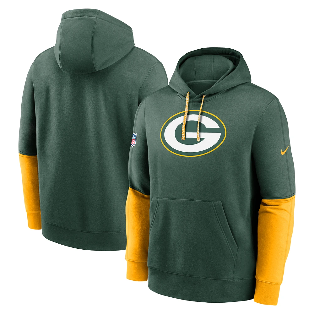 Men's Nike Green Green Bay Packers 2024 Sideline Club Pullover Hoodie