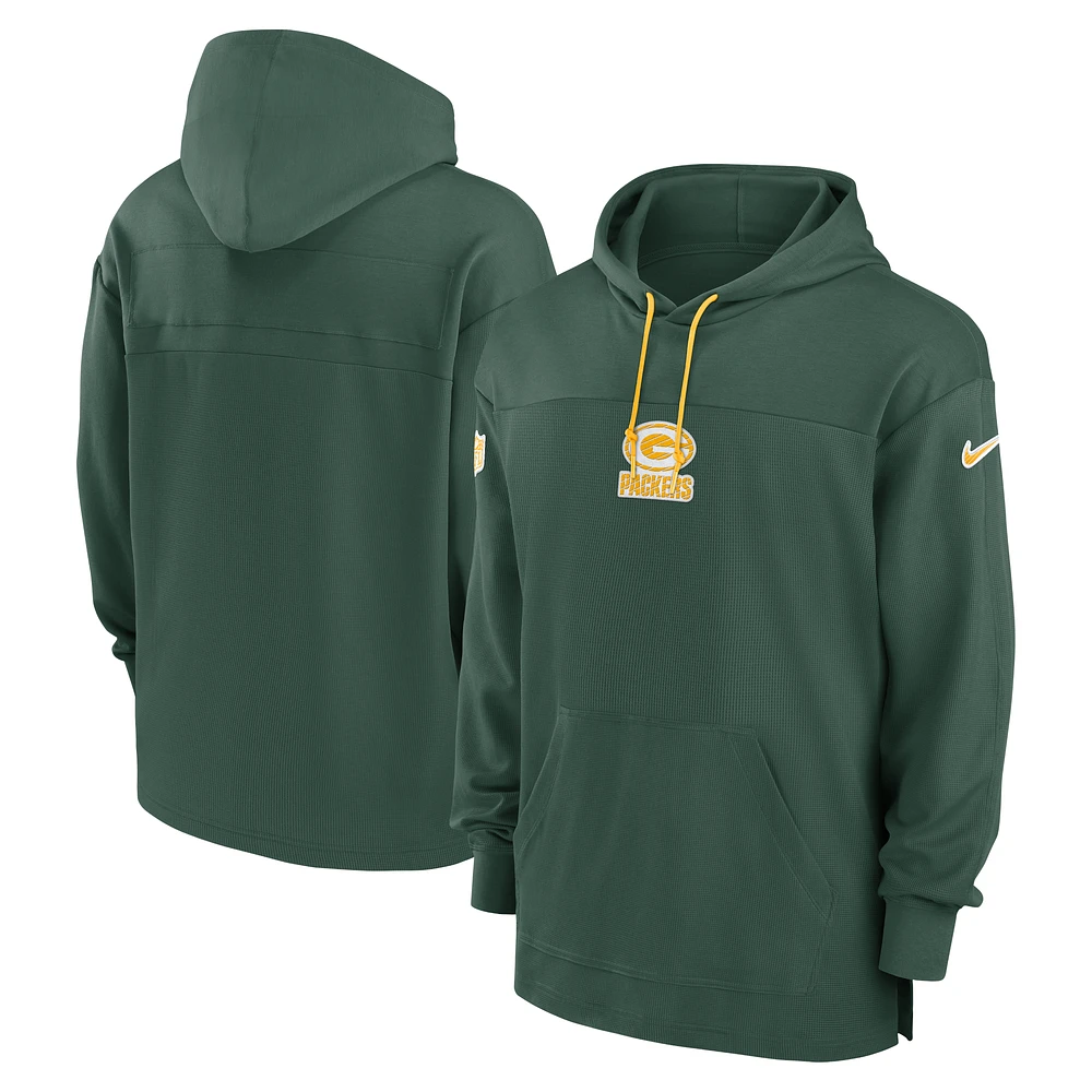Men's Nike Green Green Bay Packers Sideline Jersey Performance Pullover Hoodie