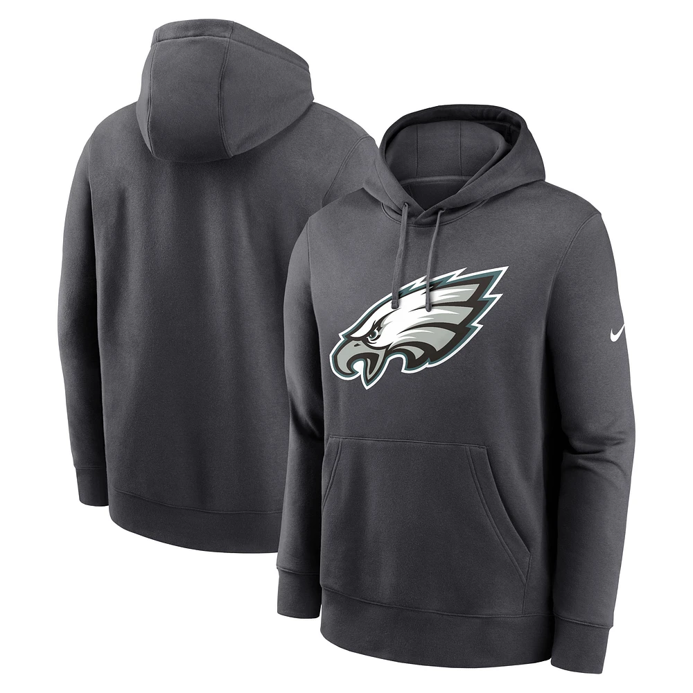 Men's Nike Anthracite Philadelphia Eagles Primetime Club Logo Hoodie