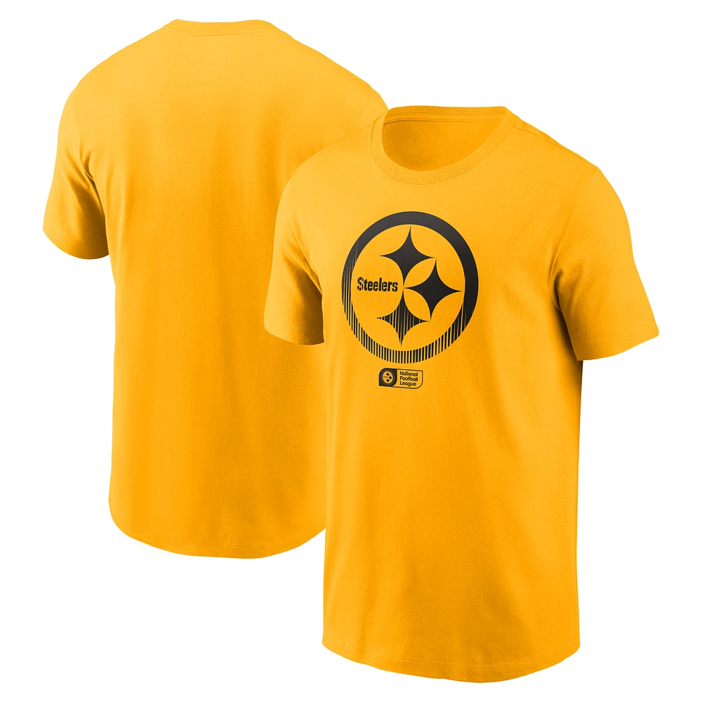 Men's Nike Gold Pittsburgh Steelers Faded Essential T-Shirt