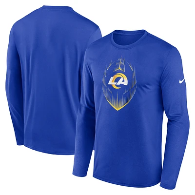Men's Nike Royal Los Angeles Rams Icon Legend Performance Long Sleeve T-Shirt