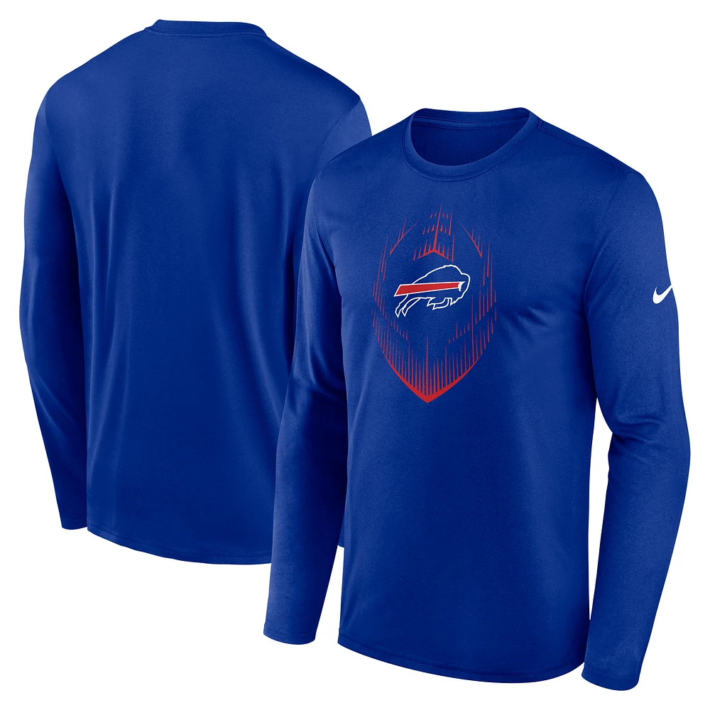 Men's Nike Royal Buffalo Bills Icon Legend Performance Long Sleeve T-Shirt