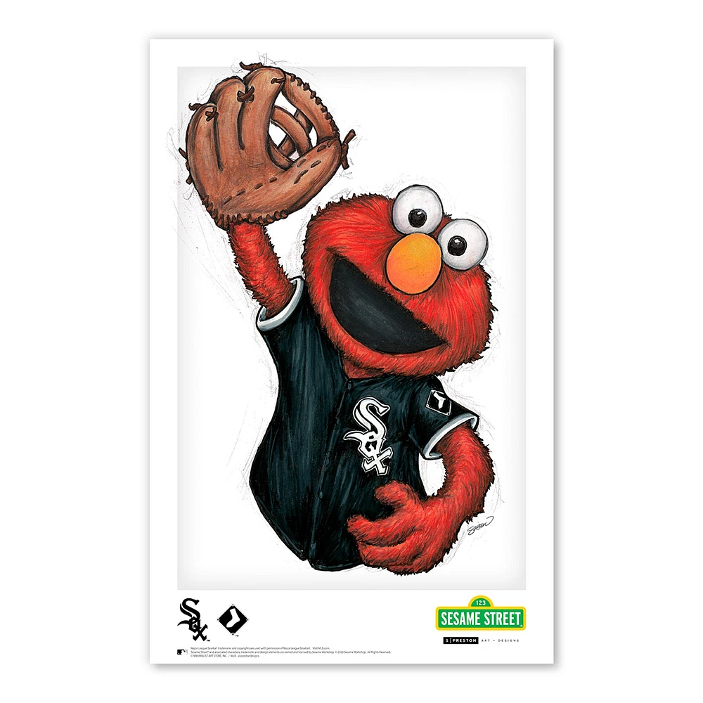 Elmo Chicago White Sox 11" x 17" Sesame Street Poster Print