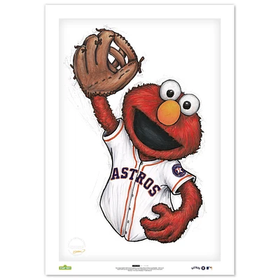 Elmo Houston Astros 24" x 36" Sesame Street Limited Edition Fine Art Print