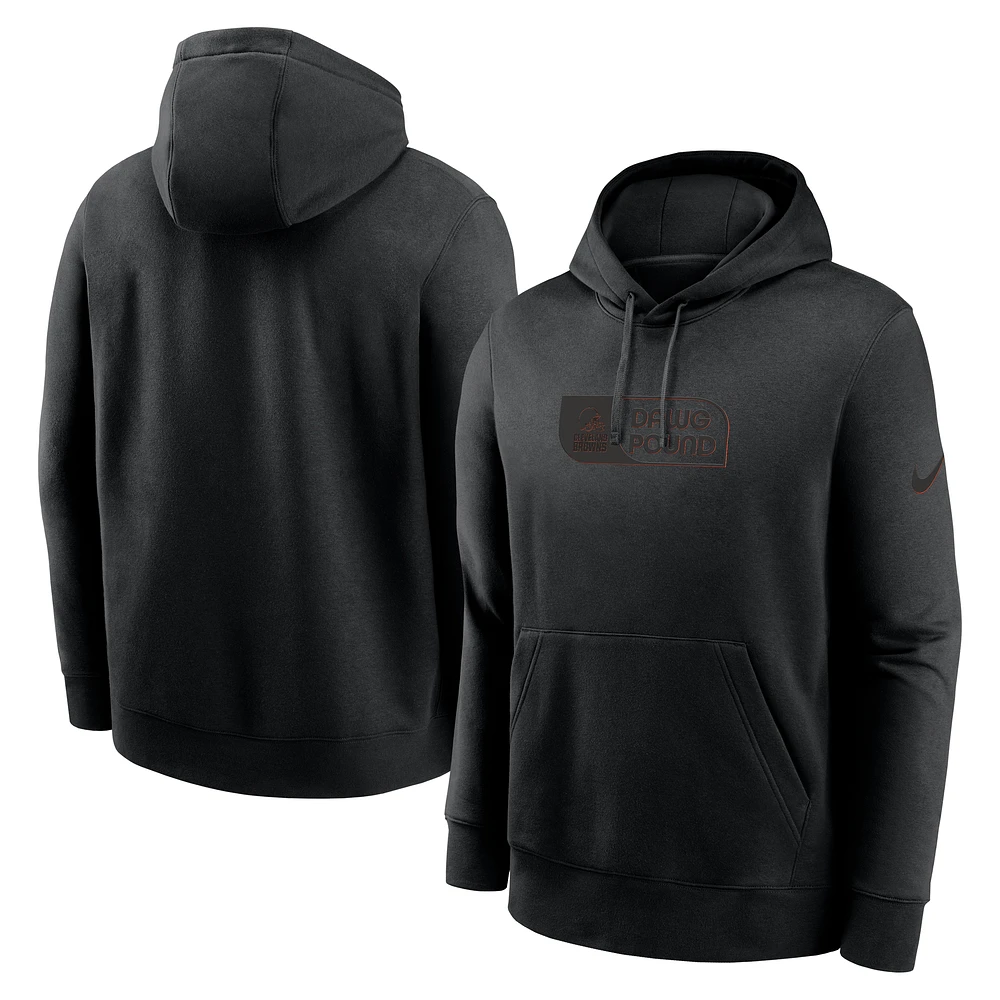 Men's Nike Black Cleveland Browns Edge Pack French Terry Club Pullover Hoodie
