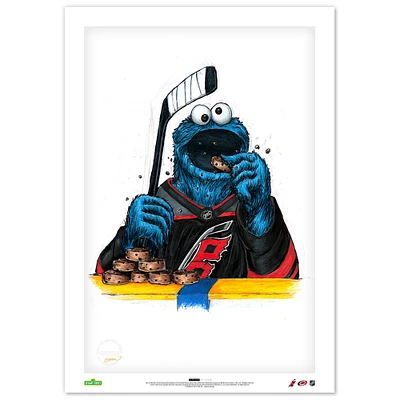 Cookie Monster Carolina Hurricanes 24" x 36" Sesame Street Limited Edition Fine Art Print
