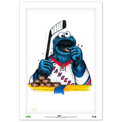 Cookie Monster New York Rangers 24" x 36" Sesame Street Limited Edition Fine Art Print