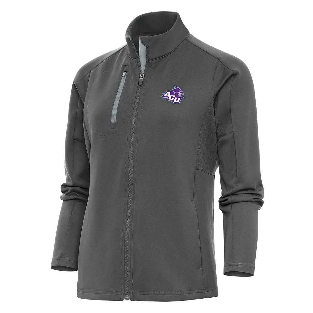 Women's Antigua Charcoal Abilene Christian University Wildcats Generation Full-Zip Jacket