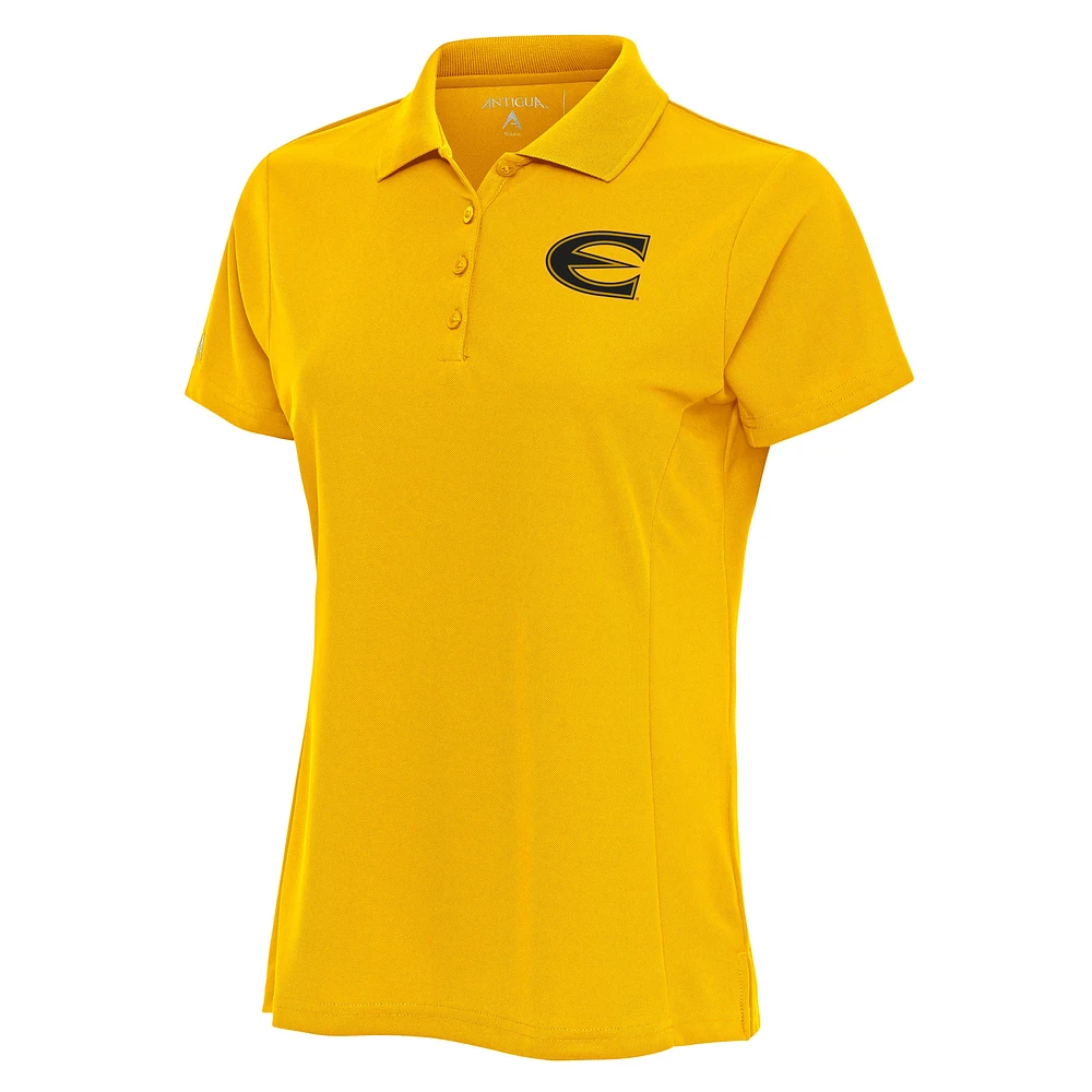 Women's Antigua Gold Emporia State Hornets Legacy Pique Desert Dry Polo