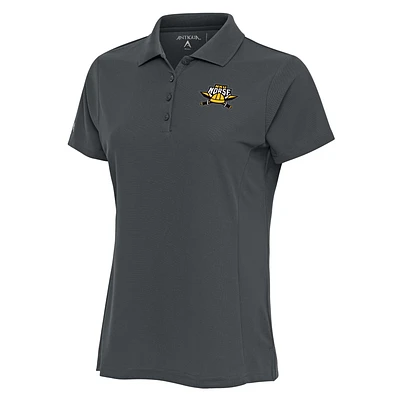 Women's Antigua Charcoal Northern Kentucky University Norse Legacy Pique Desert Dry Polo