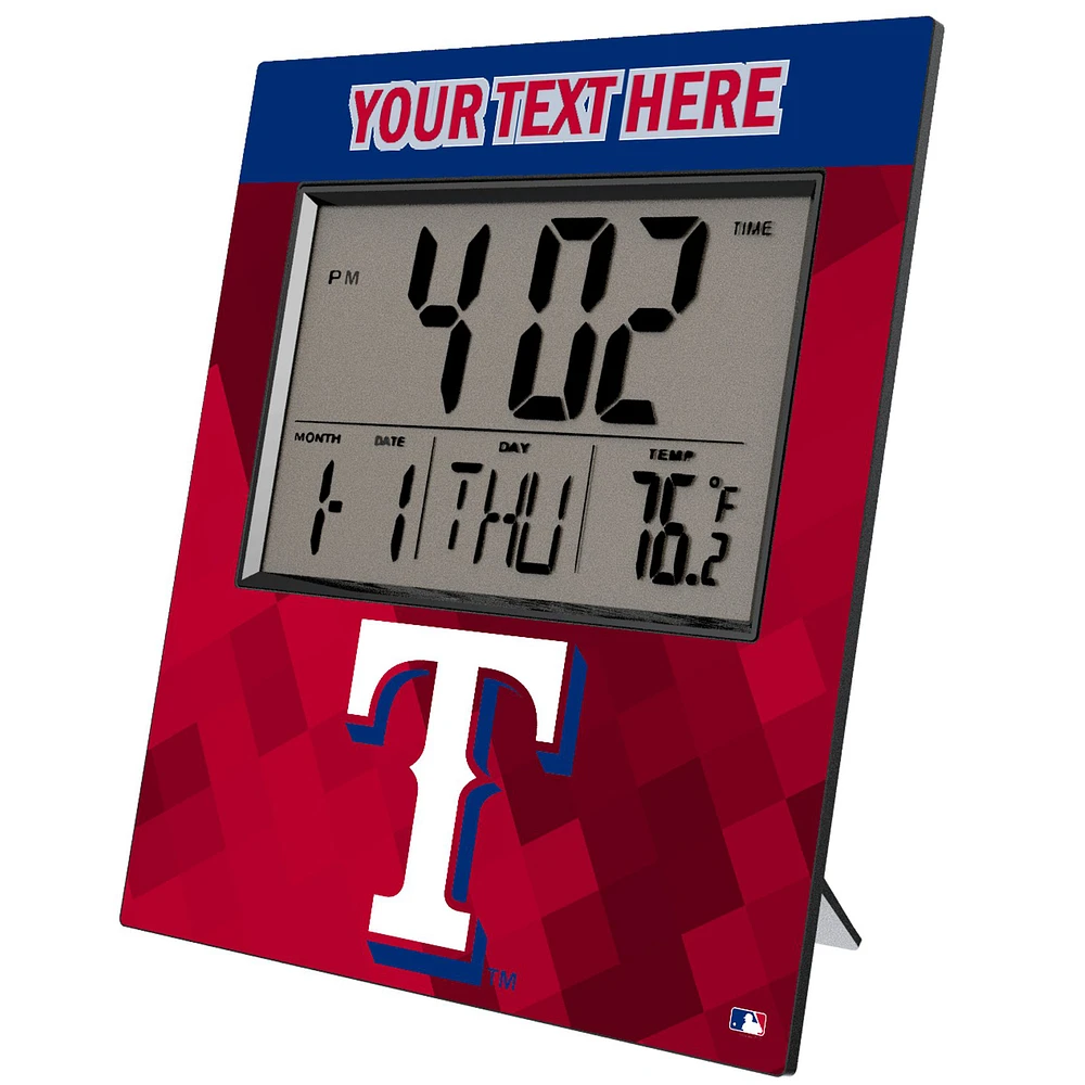 Keyscaper Texas Rangers Personalized Digital Desk Clock