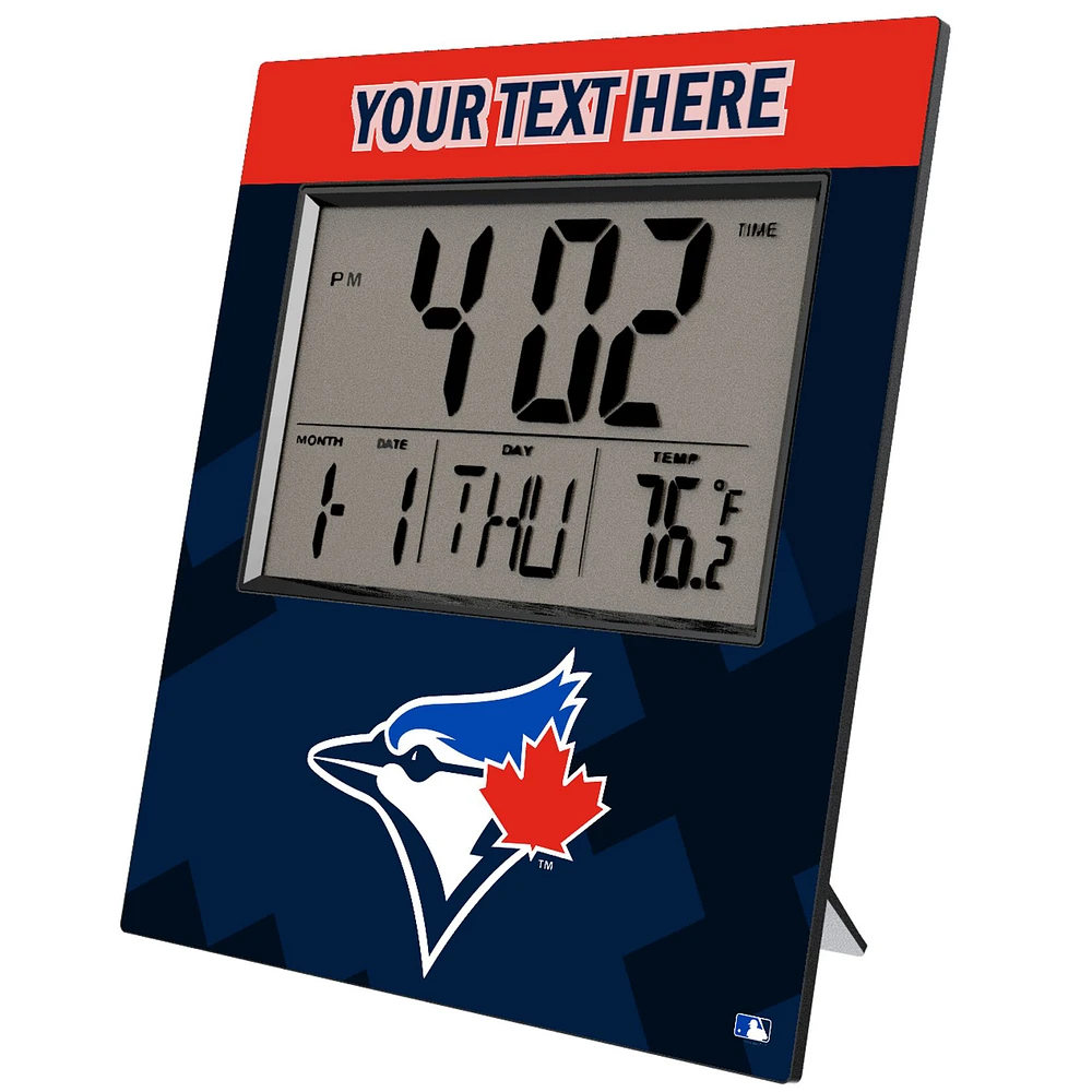 Keyscaper Toronto Blue Jays Personalized Digital Desk Clock