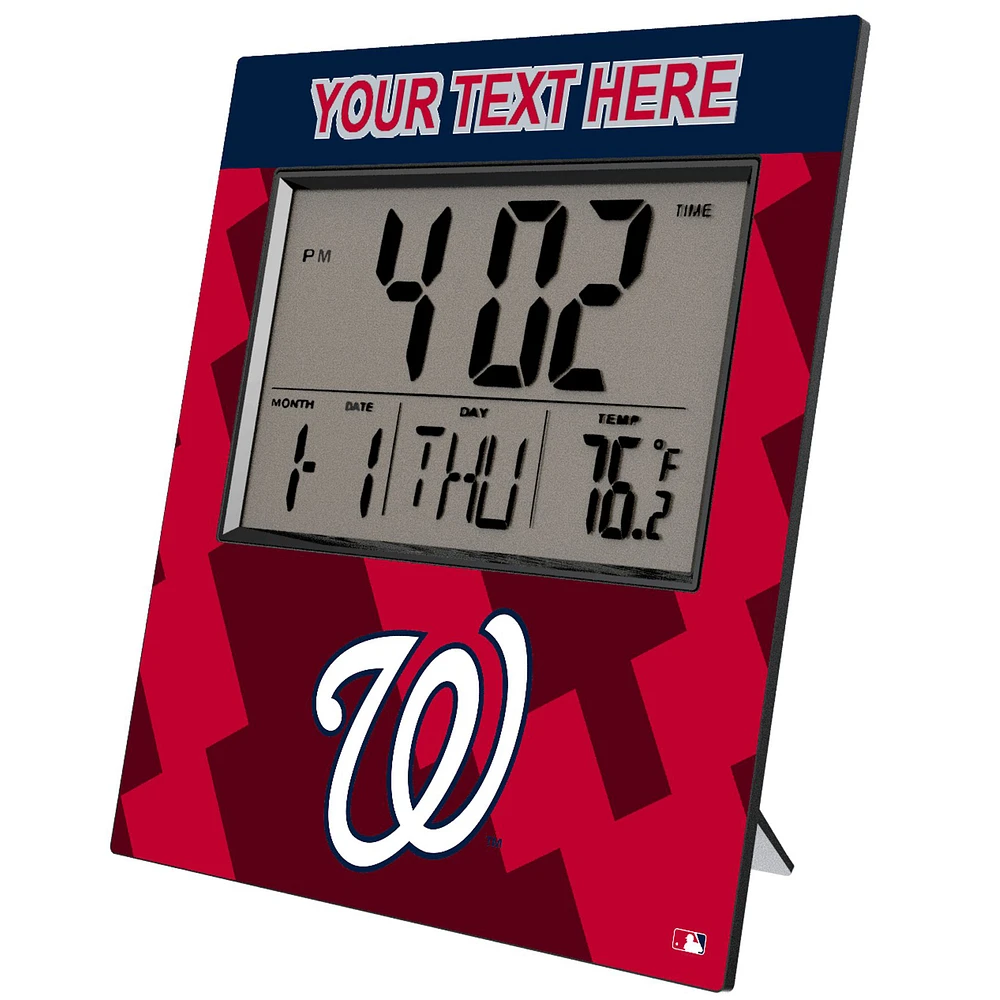 Keyscaper Washington Nationals Personalized Digital Desk Clock