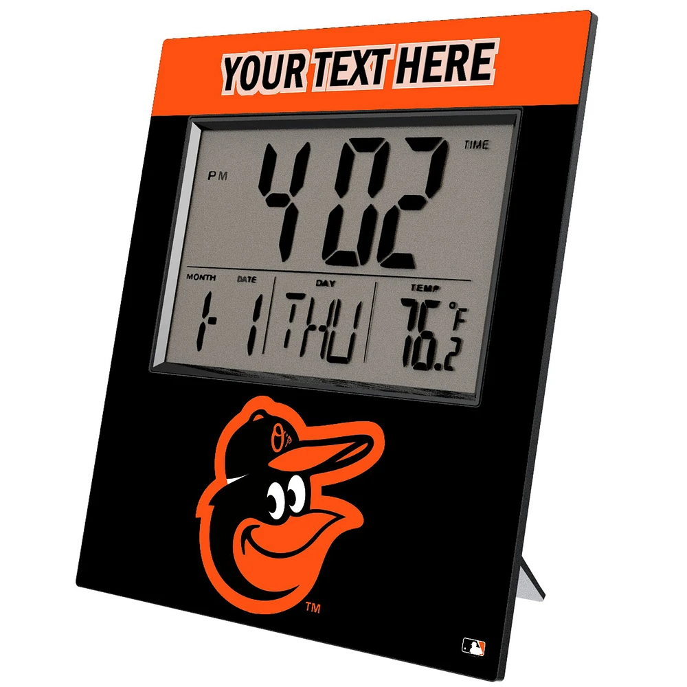 Keyscaper Baltimore Orioles Personalized Digital Desk Clock