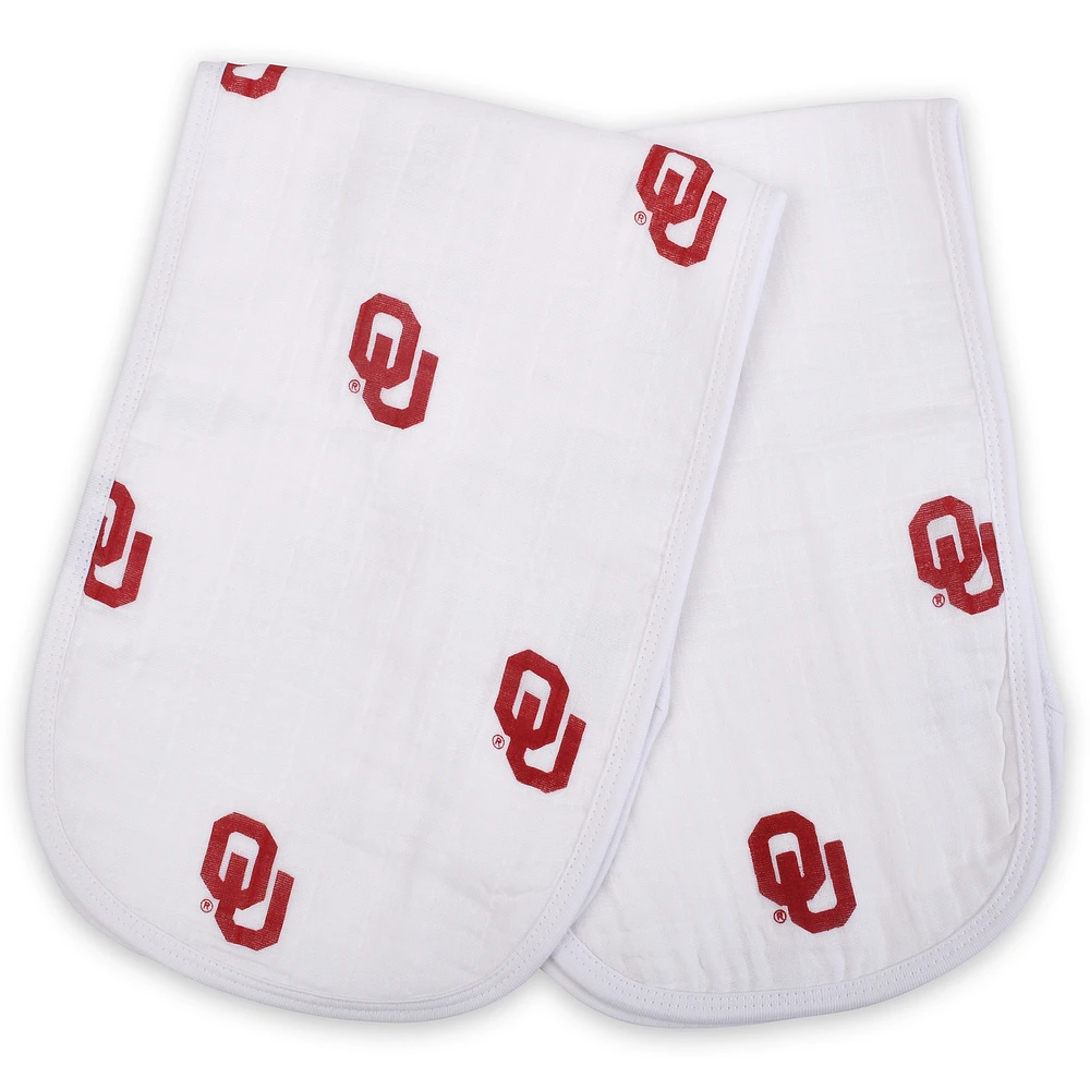 Infant Three Little Anchors Oklahoma Sooners 2-Pack Muslin Burp Cloth Set