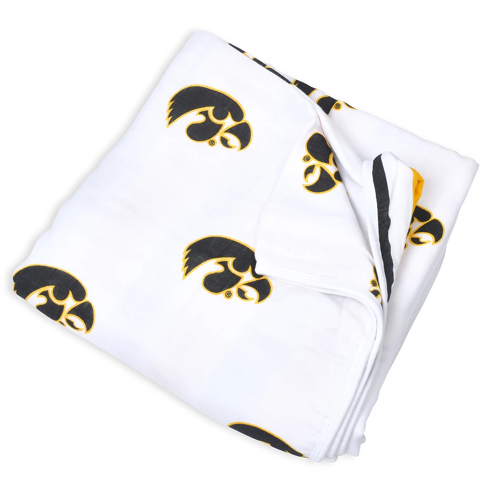Infant Three Little Anchors Iowa Hawkeyes 47" x 47" Muslin 4-Layer Blanket