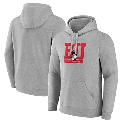 Men's Heather Gray Boston University Authentic Pick-A-Sport Pullover Hoodie