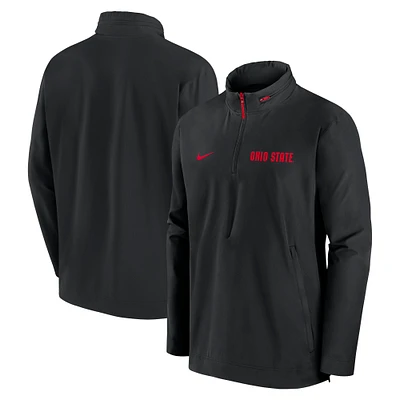 Men's Nike Black Ohio State Buckeyes Sideline Coaches Lightweight Quarter-Zip Jacket
