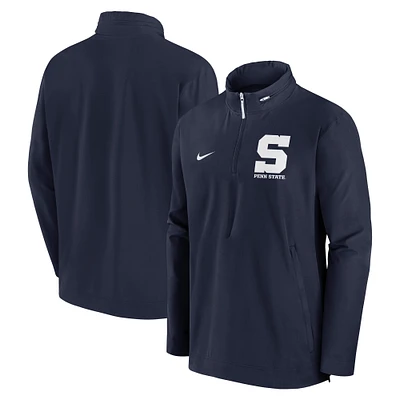 Men's Nike Navy Penn State Nittany Lions Sideline Coaches Lightweight Quarter-Zip Jacket