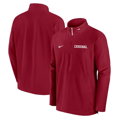 Men's Nike Cardinal Stanford Sideline Coaches Lightweight Quarter-Zip Jacket