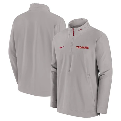 Men's Nike Pewter USC Trojans Sideline Coaches Lightweight Quarter-Zip Jacket