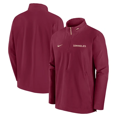 Men's Nike Garnet Florida State Seminoles Sideline Coaches Lightweight Quarter-Zip Jacket