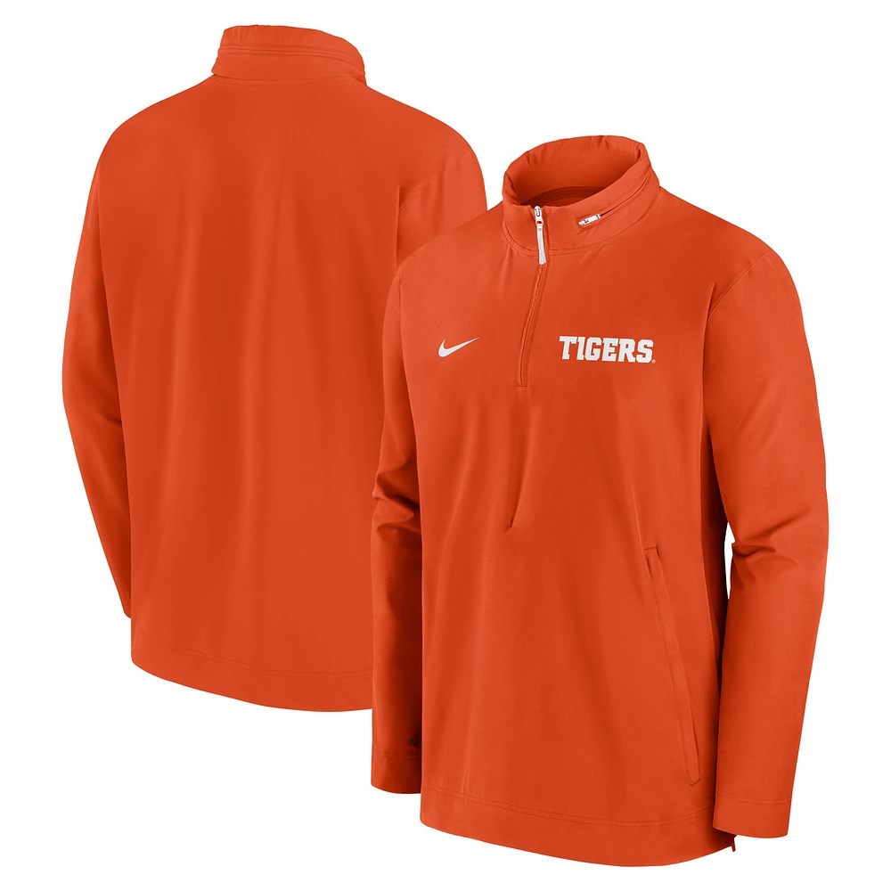 Men's Nike Orange Clemson Tigers Sideline Coaches Lightweight Quarter-Zip Jacket