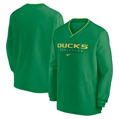 Men's Nike Green Oregon Ducks 2024 Sideline Pullover Windshirt