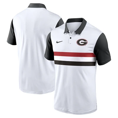 Men's Nike White/Black Georgia Bulldogs Primetime Campus Pattern Vapor Performance Polo