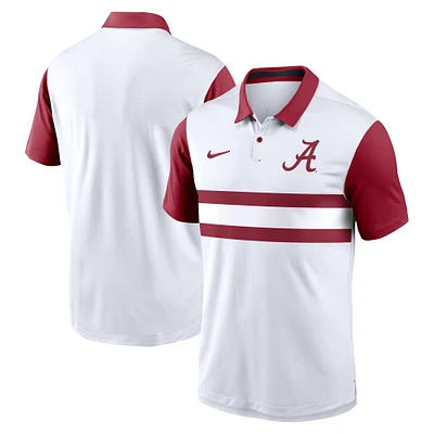 Men's Nike White/Crimson Alabama Crimson Tide Primetime Campus Pattern Vapor Performance Polo
