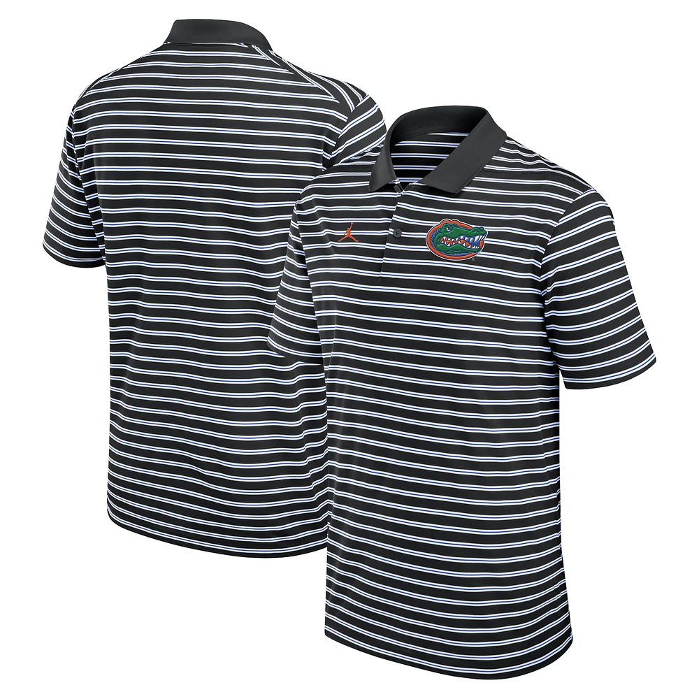 Men's Jordan Brand Black/White Florida Gators Primetime Victory Striped Dri-FIT Polo