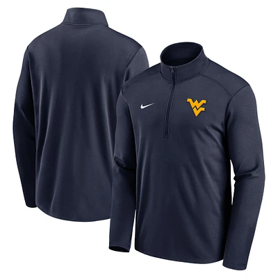 Men's Nike Navy West Virginia Mountaineers Primetime Pacer Performance Half-Zip Top