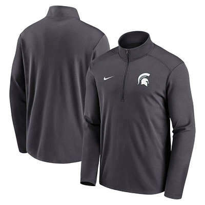 Men's Nike Anthracite Michigan State Spartans Primetime Pacer Performance Half-Zip Top