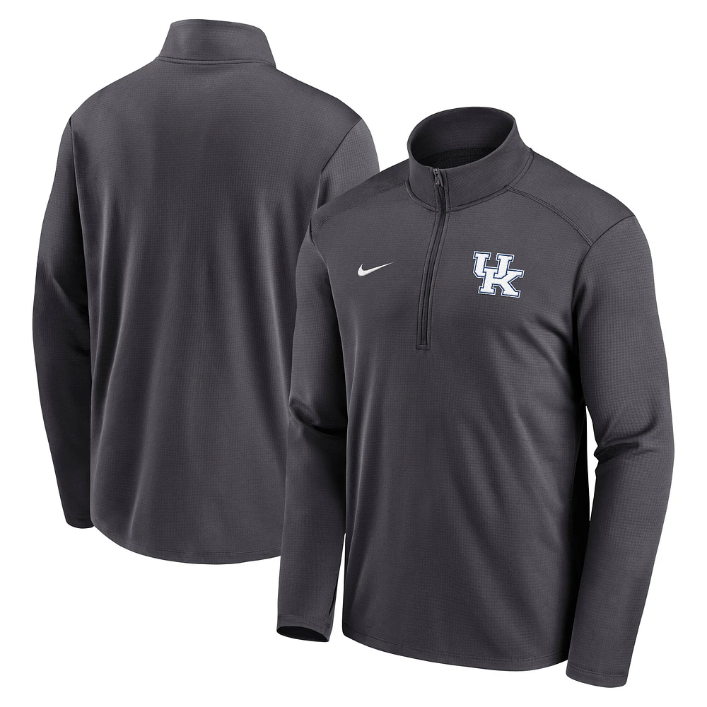 Men's Nike Anthracite Kentucky Wildcats Primetime Pacer Performance Half-Zip Top