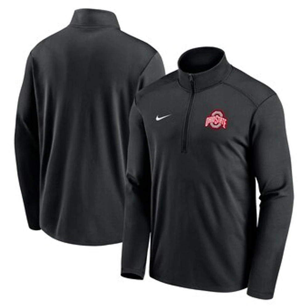 Men's Nike Black Ohio State Buckeyes Primetime Pacer Performance Half-Zip Top