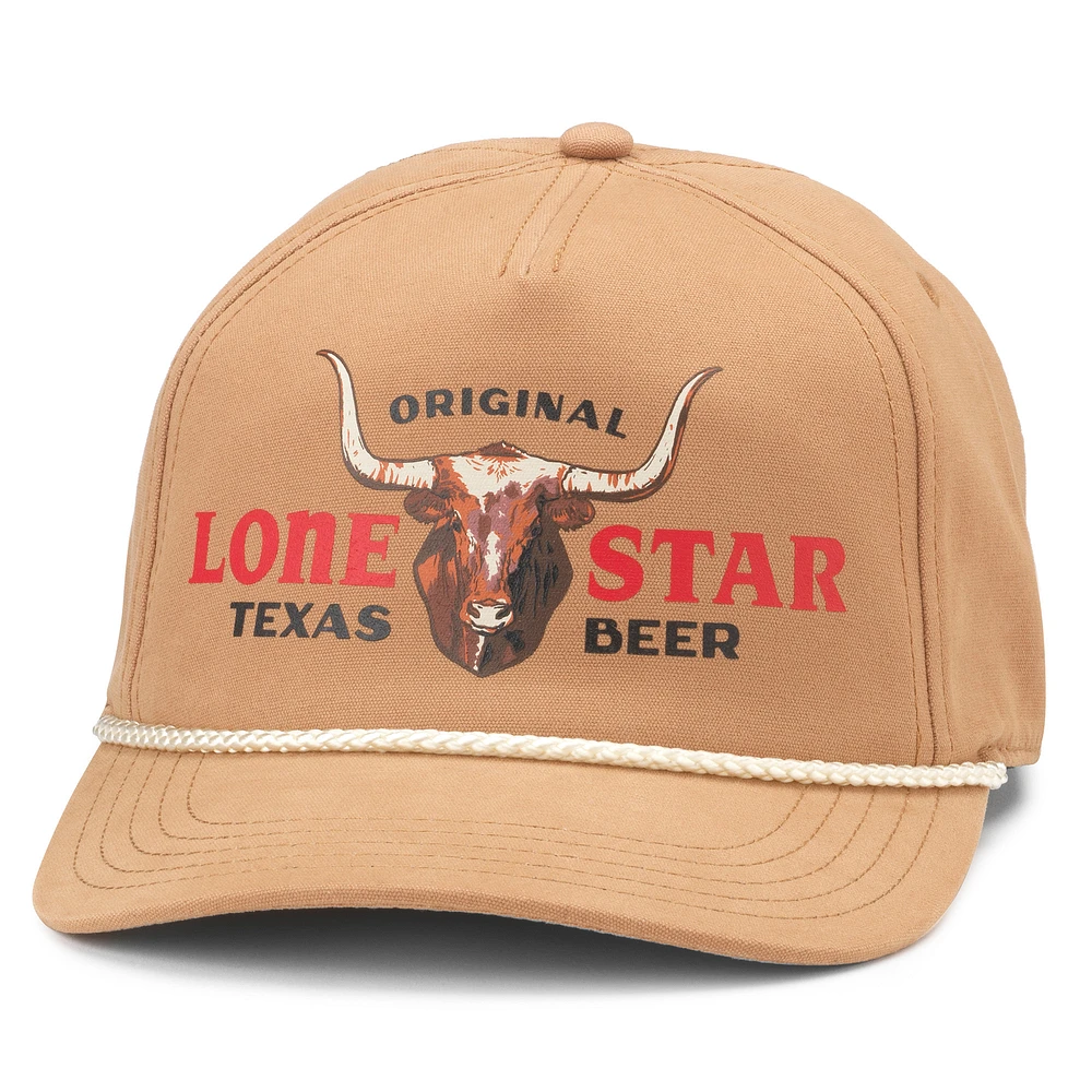 Men's American Needle Brown Lone Star Beer Canvas Cappy Adjustable Hat