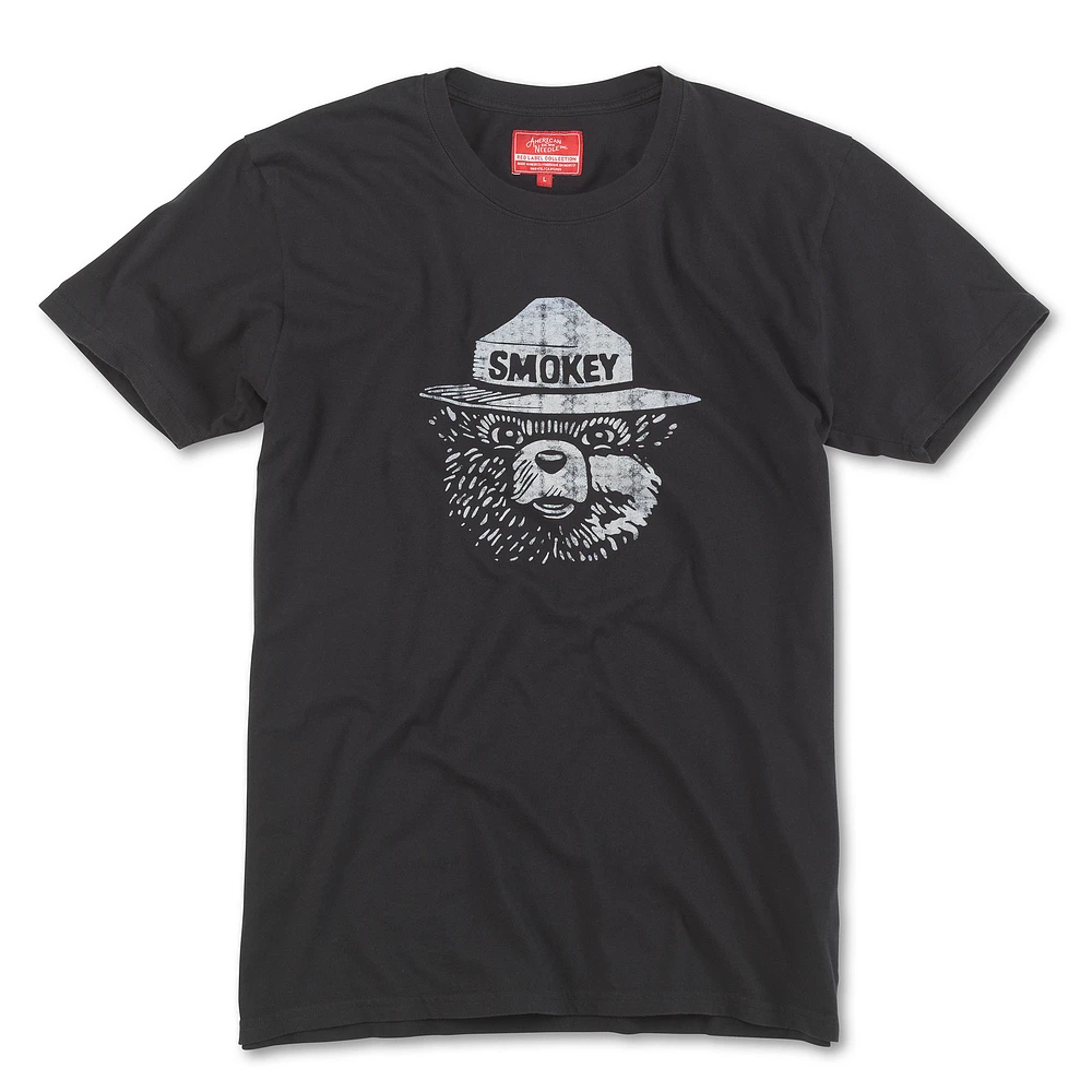 Unisex American Needle Black Smokey Bear Logo T-Shirt