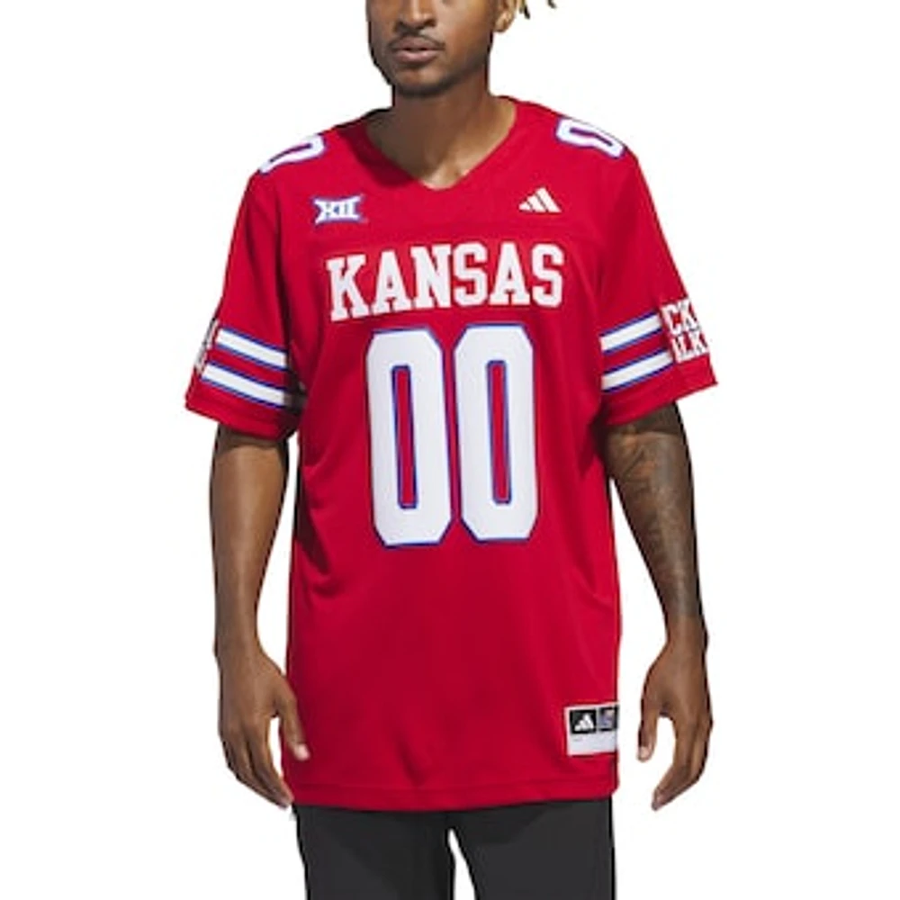 Men's adidas #00 Red Kansas Jayhawks  Alternate Premier Jersey