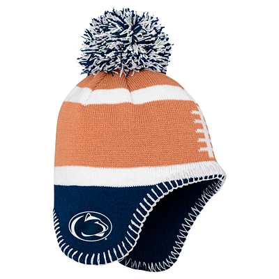 Toddler Fanatics Brown Penn State Nittany Lions Football Head Knit Hat with Pom