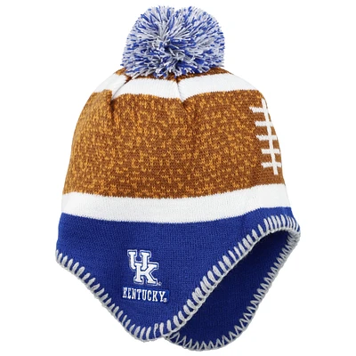 Toddler Fanatics Brown Kentucky Wildcats Football Head Knit Hat with Pom