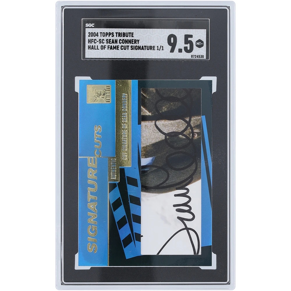 Sean Connery Autographed 2004 Topps Tribute Cut Signature #HFC-SC #1/1 SGC Authenticated 9.5 Card
